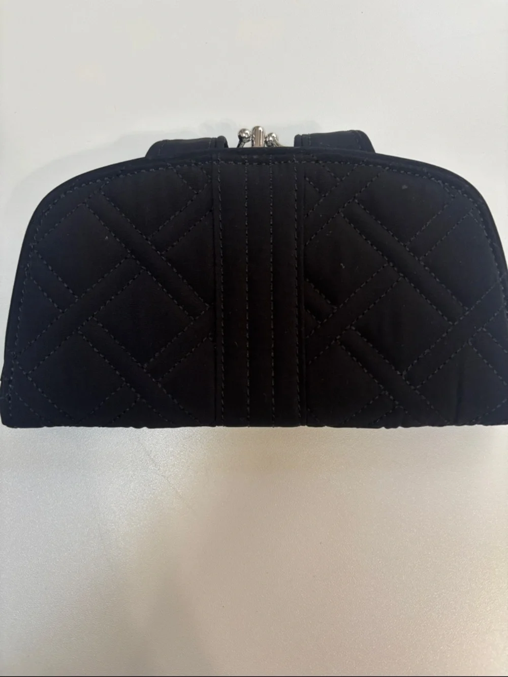 Vera Bradley Black Quilted microfiber Kiss N Snap wallet - Picture 2 of 5